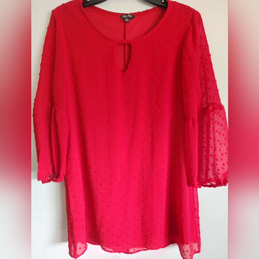 Lily Rose brand red dress.